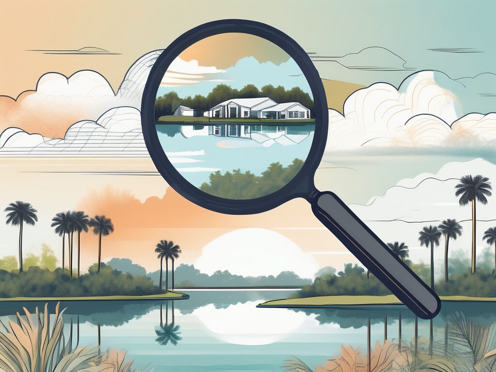 A scenic cloud lake