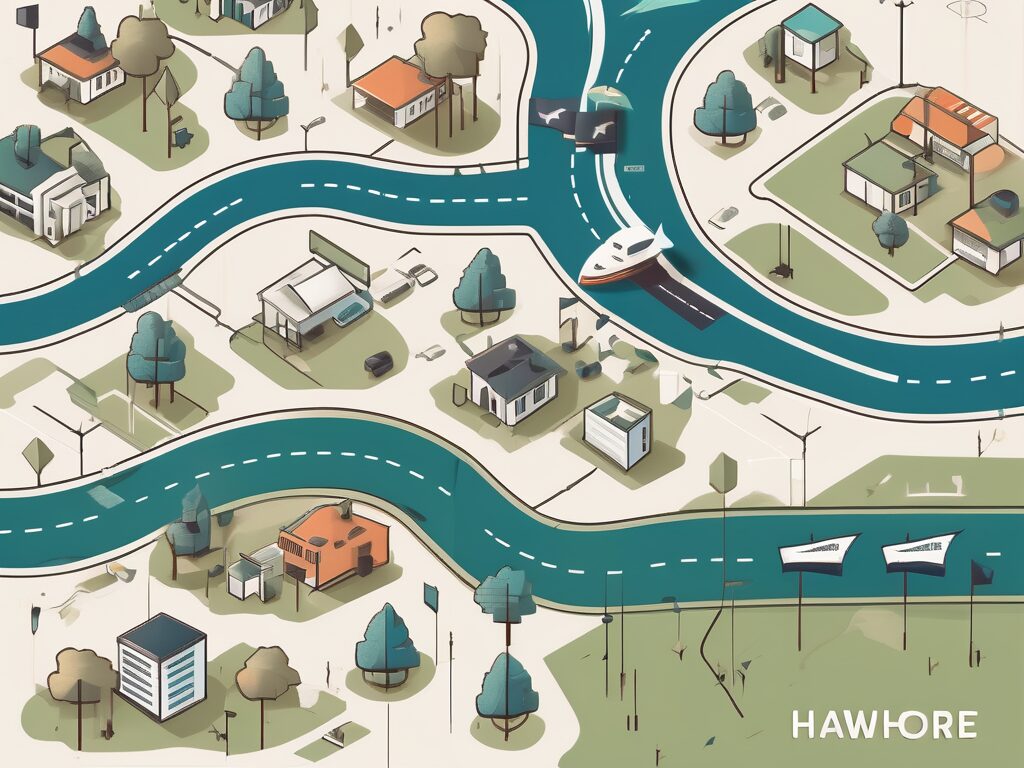 A stylized map of hawthorne