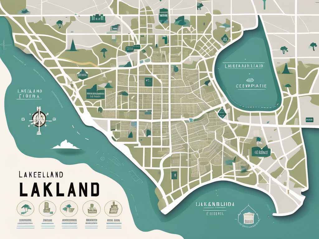 A detailed map of lakeland