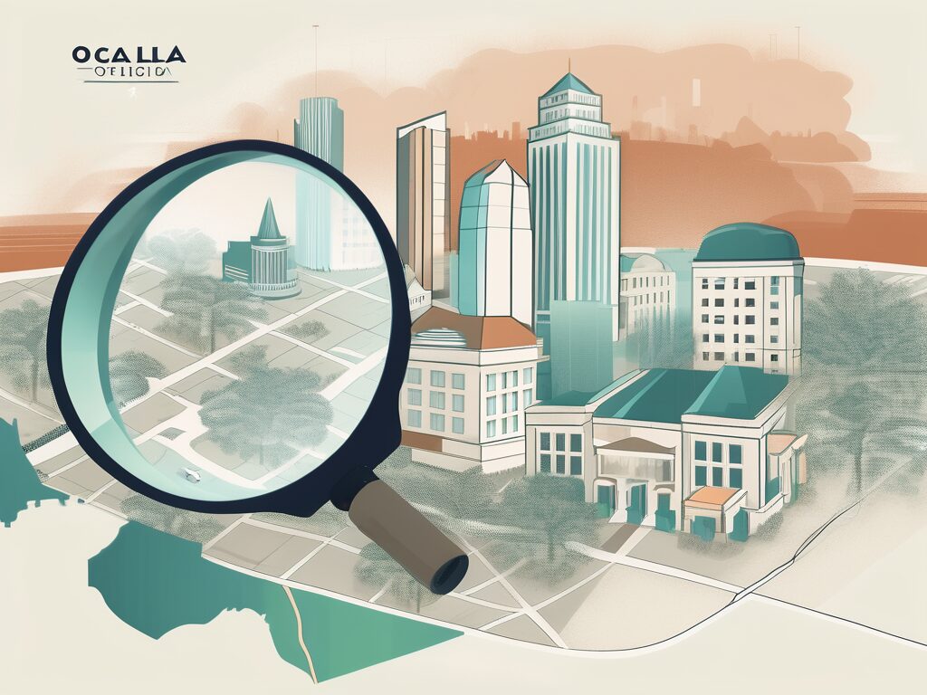 A stylized map of ocala