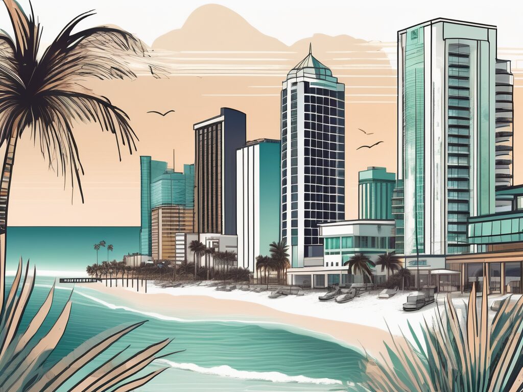 A panoramic view of panama city beach