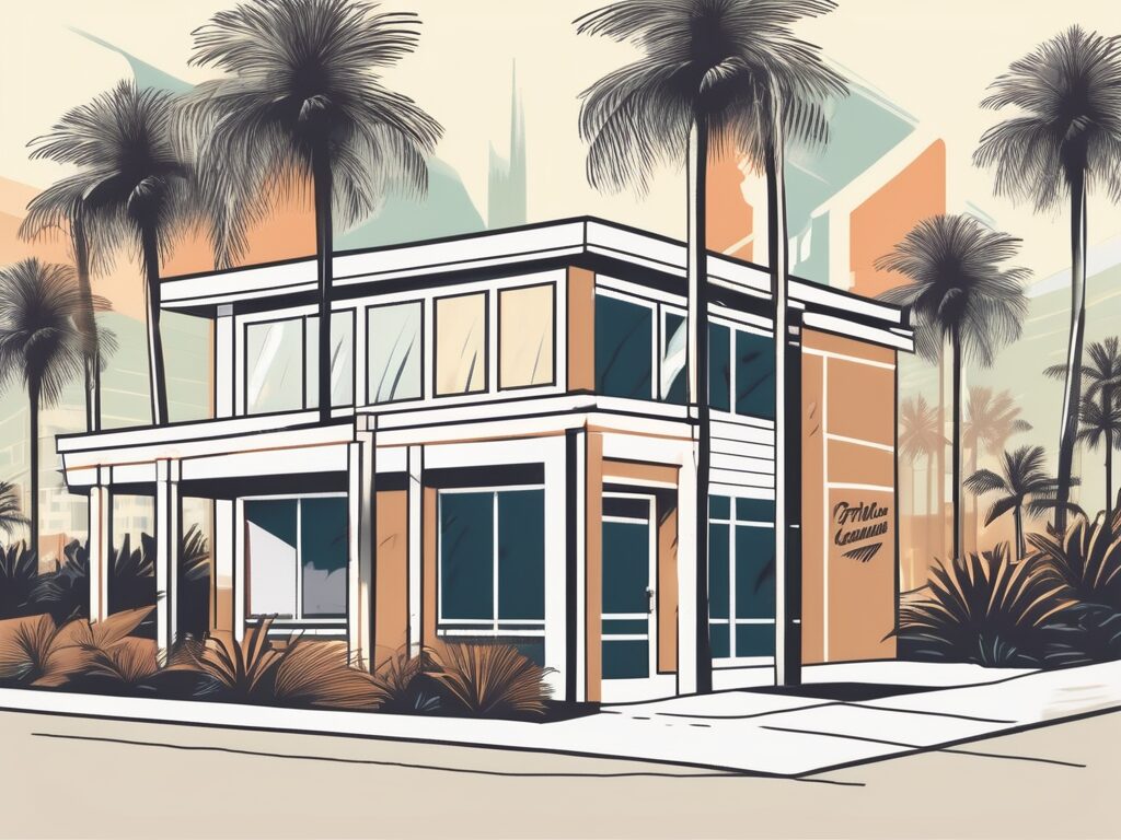A quaint office building with a sign indicating it's a title company