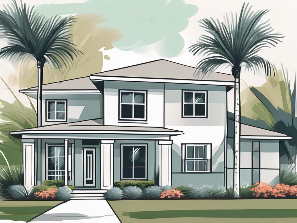 A well-maintained home in palm beach gardens with noticeable improvements such as a fresh coat of paint