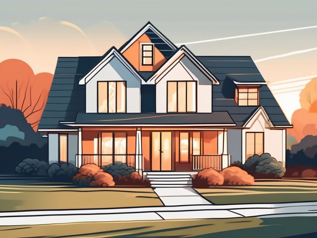 A charming house in sunrise with noticeable home improvements such as a fresh coat of paint