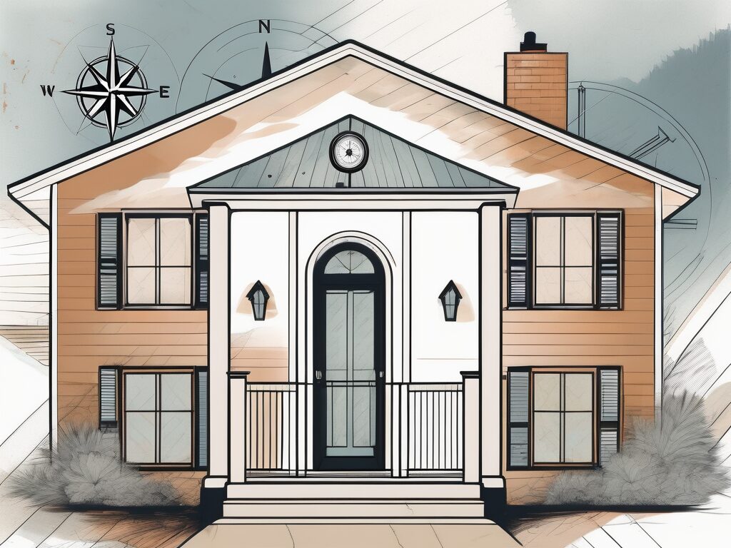 A home in chipley with various inspection markers on key areas like the roof