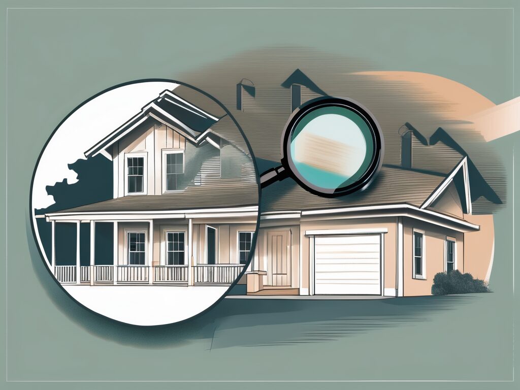 A traditional house in dade city with a magnifying glass hovering over it