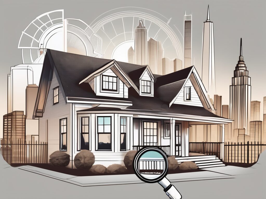 A traditional house in kenneth city with inspection tools like a magnifying glass