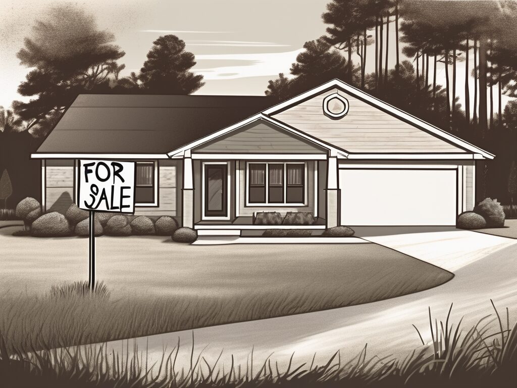 A house in lake butler with a "for sale" sign in the yard