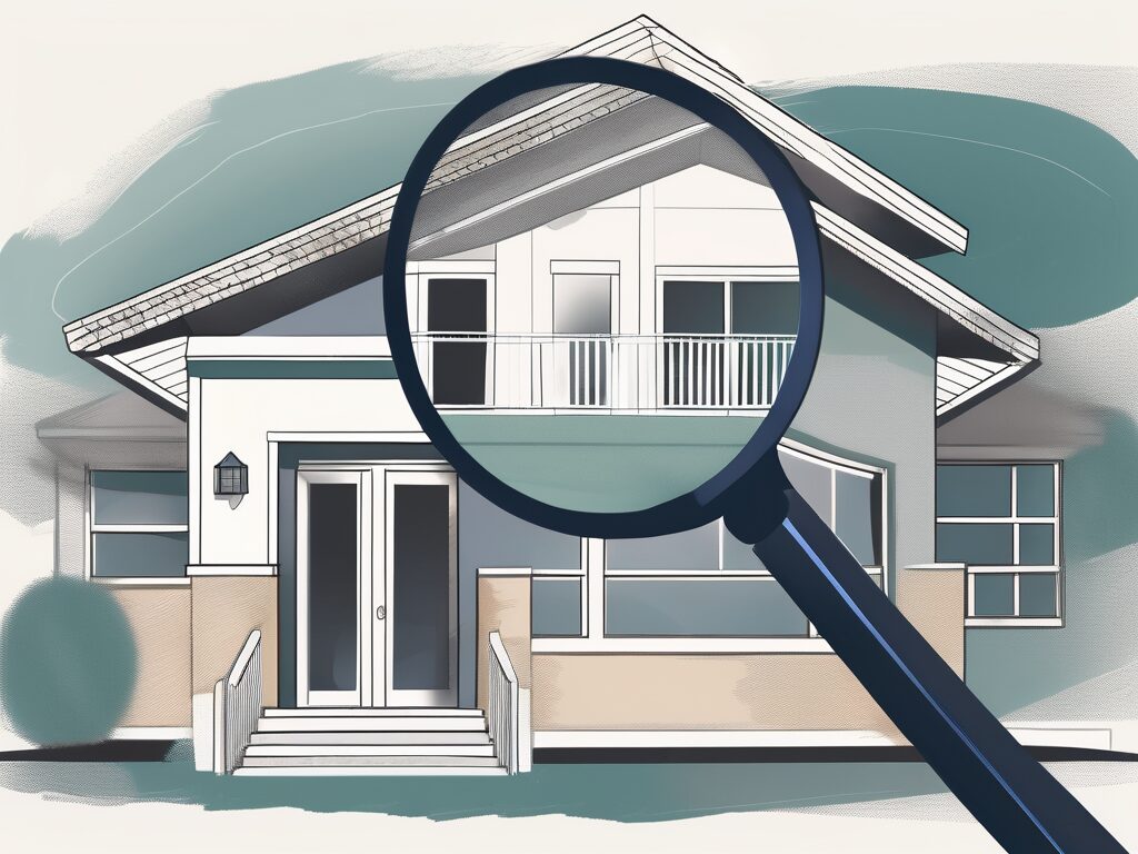 A typical lauderhill home with a magnifying glass hovering over it