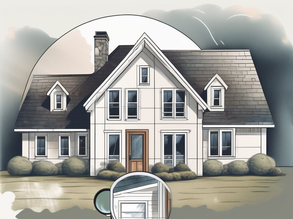 A traditional house in mayo with a magnifying glass hovering over it