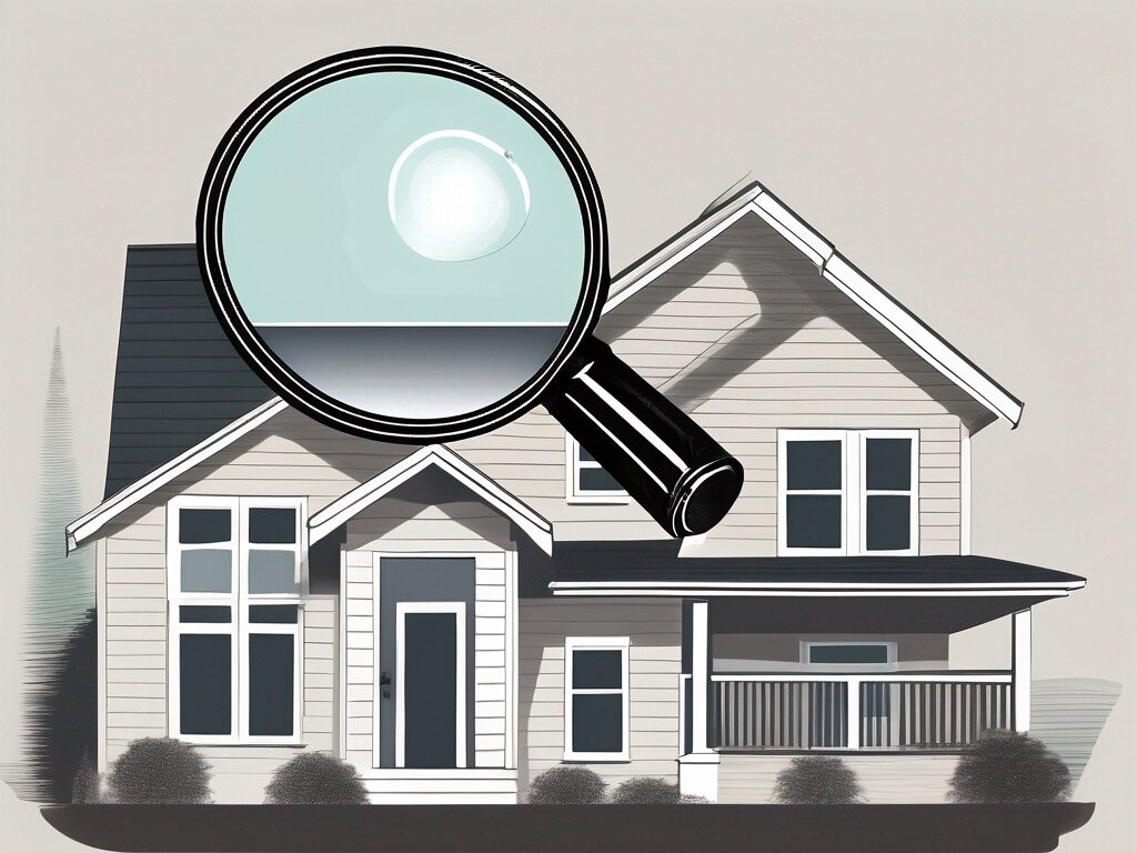 A house in north port with a magnifying glass hovering over it