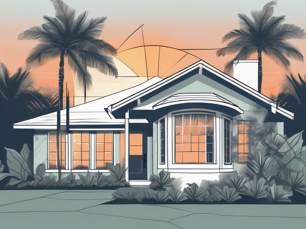 A house in sunrise