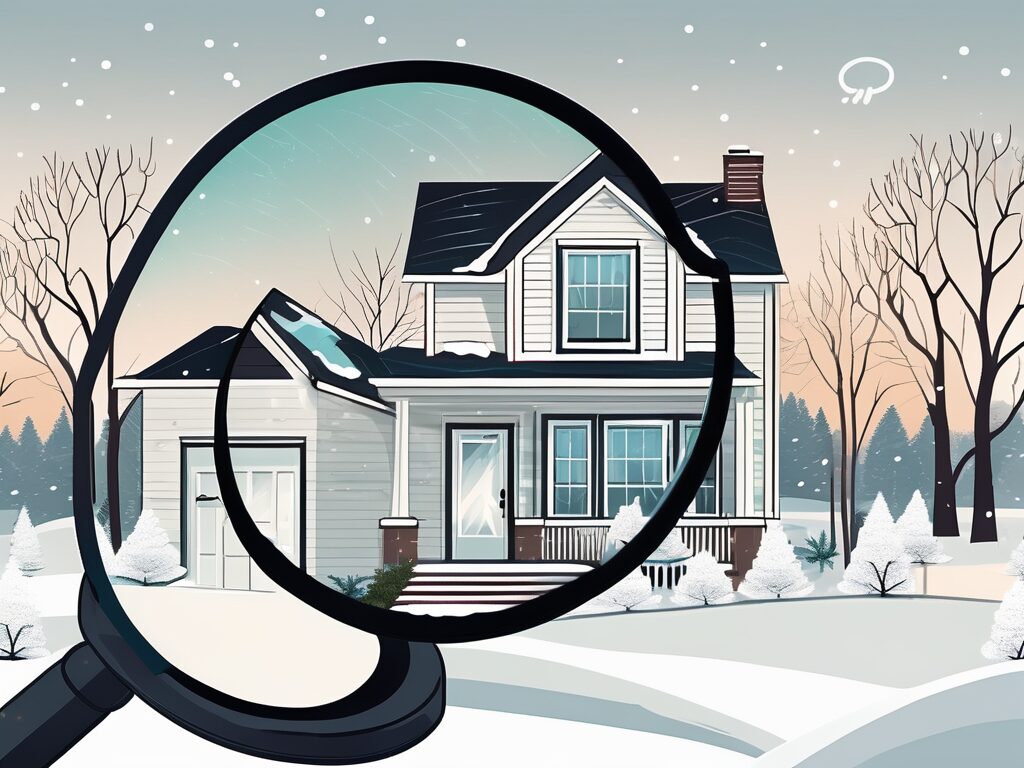 A charming winter garden home with a 'for sale' sign in the front yard