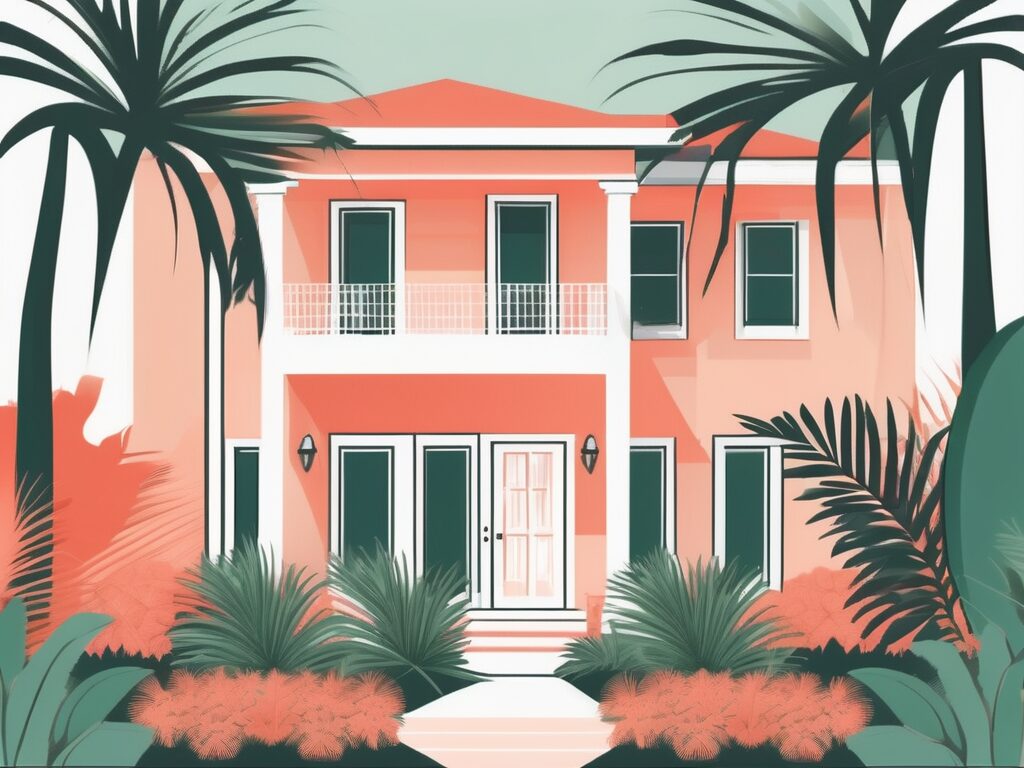 A charming coral gables home with lush tropical landscaping