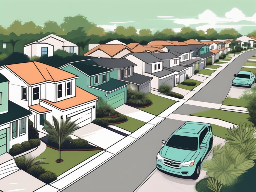 A picturesque suburban neighborhood in orange park