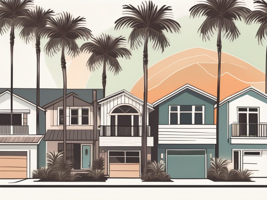 A picturesque pompano beach neighborhood with a variety of homes