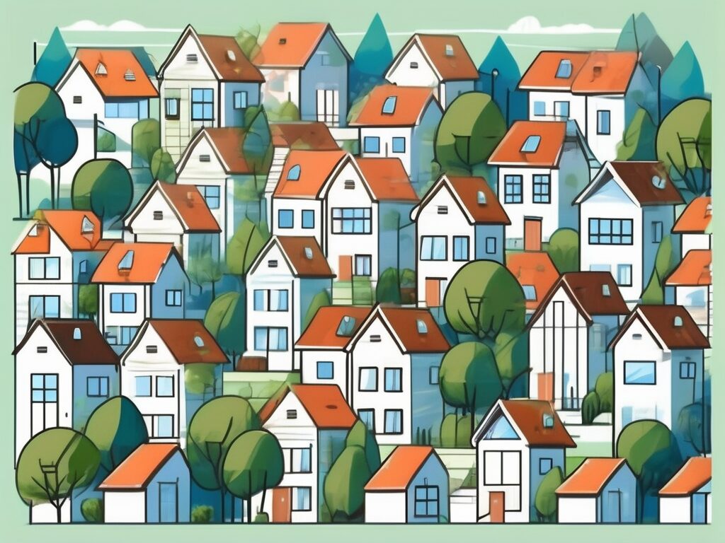 A variety of different types of houses
