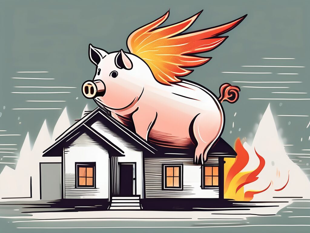 A house with a piggy bank inside it