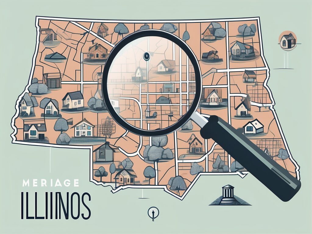 A detailed map of illinois