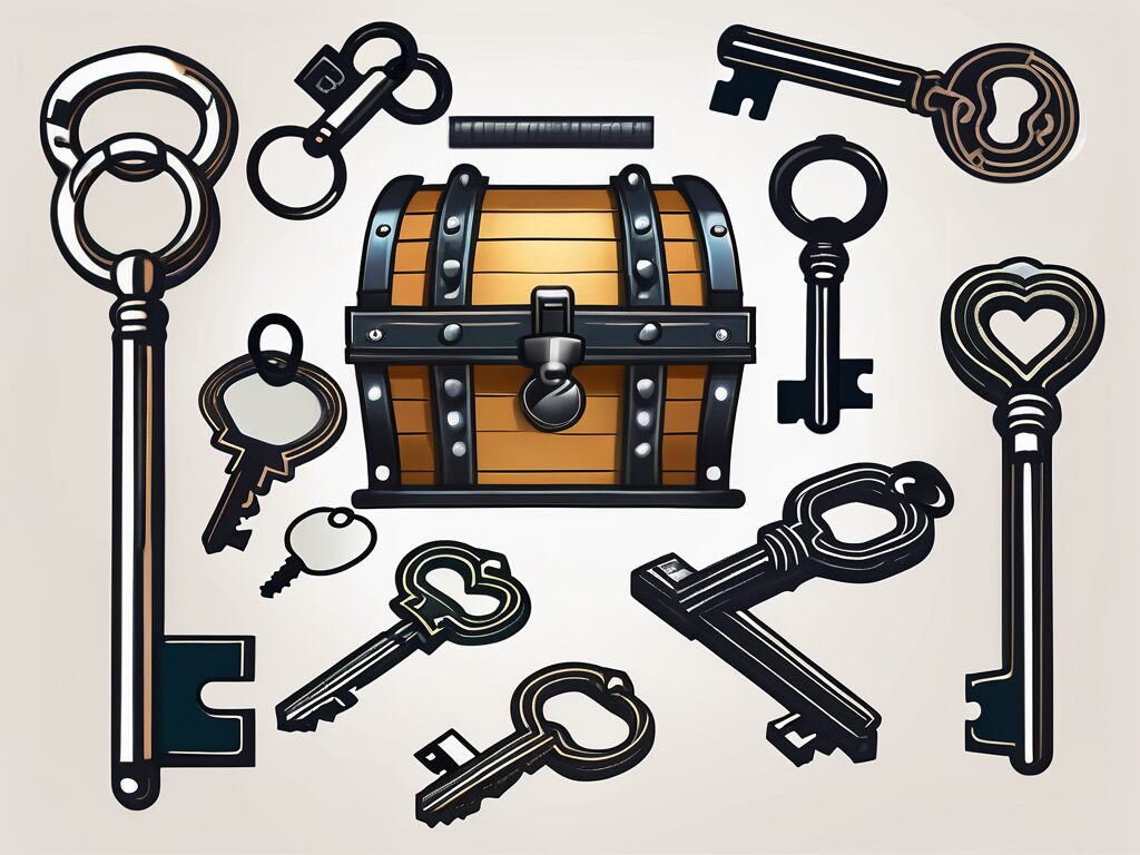 Different types of loans represented by various shaped keys