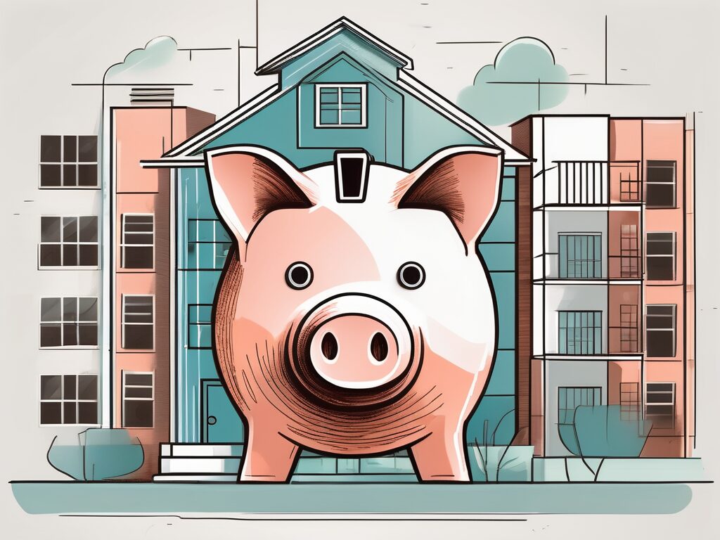 A multifamily home with a symbolic representation of a va loan