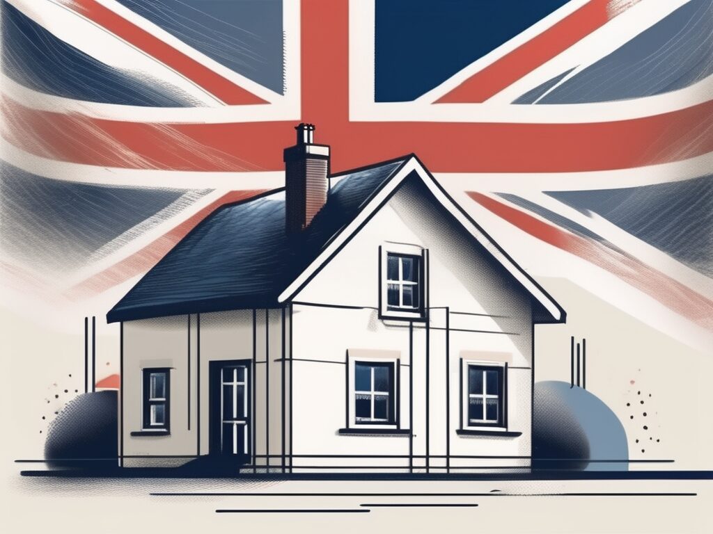 A house with a mortgage document next to it