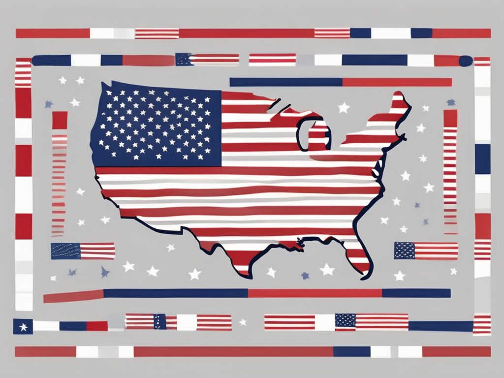 A symbolic representation of the american flag