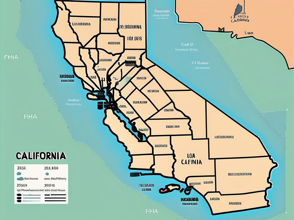 A detailed map of california