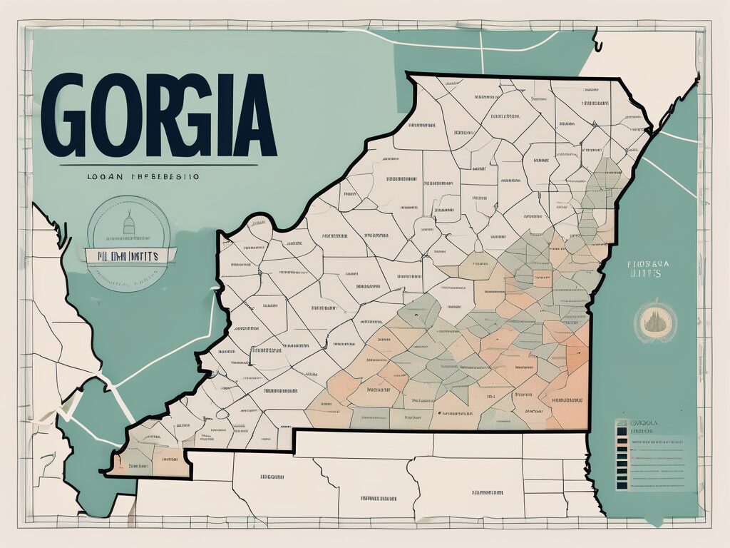 A detailed map of georgia