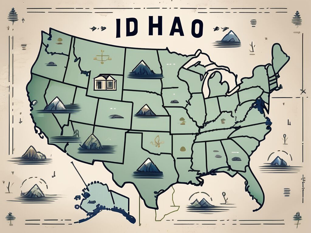 A detailed map of idaho