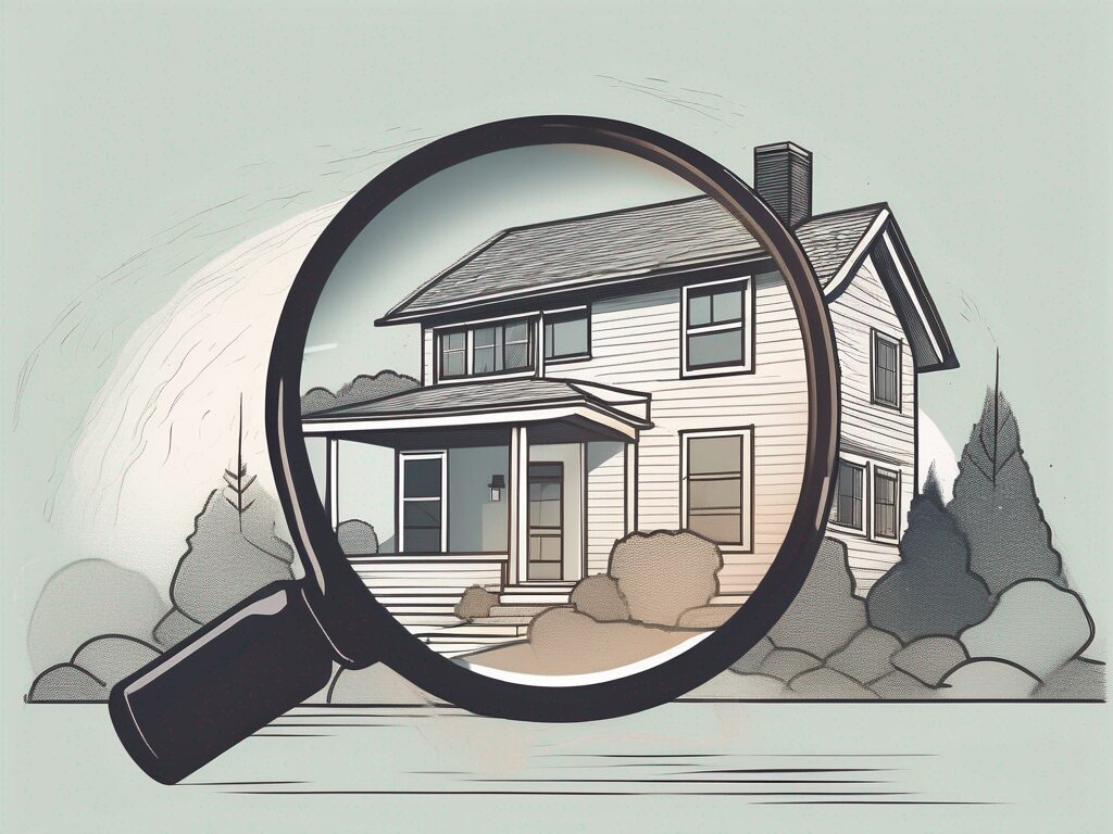 A house with a magnifying glass over it