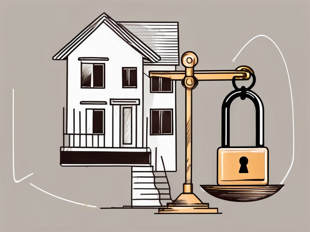 A home with a padlock on it