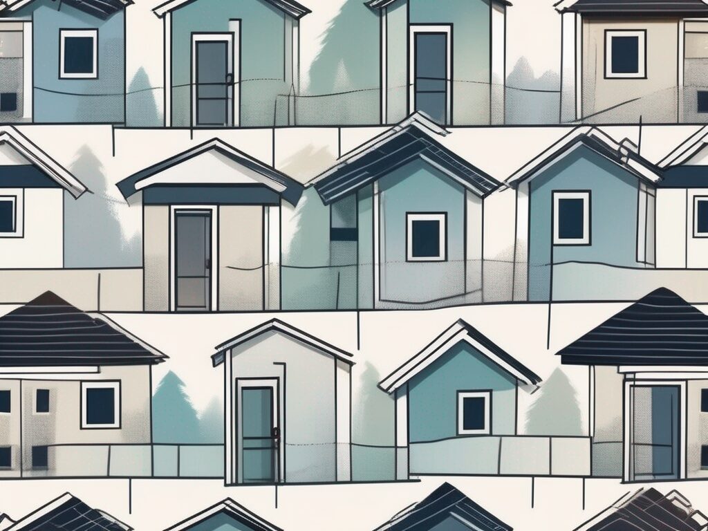 A house surrounded by measuring tape