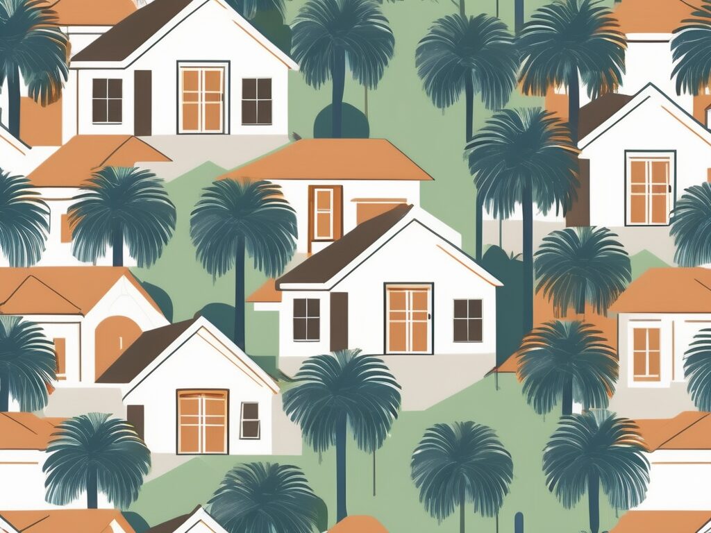 A picturesque california neighborhood with various styles of houses