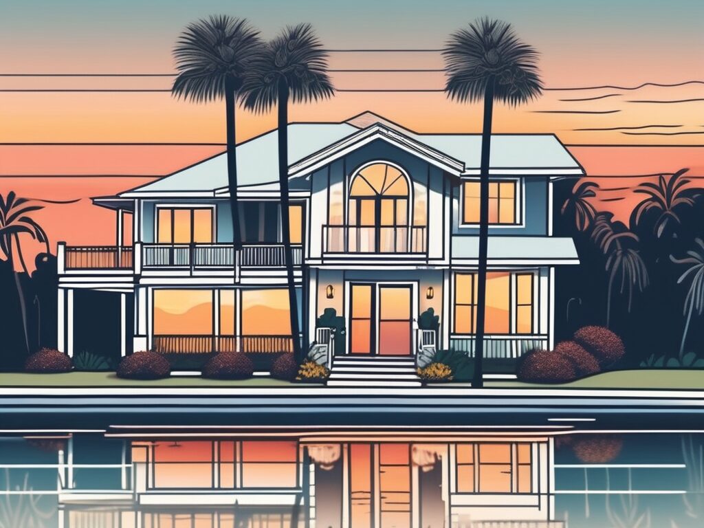 A charming house with a 'sold' sign on its front yard