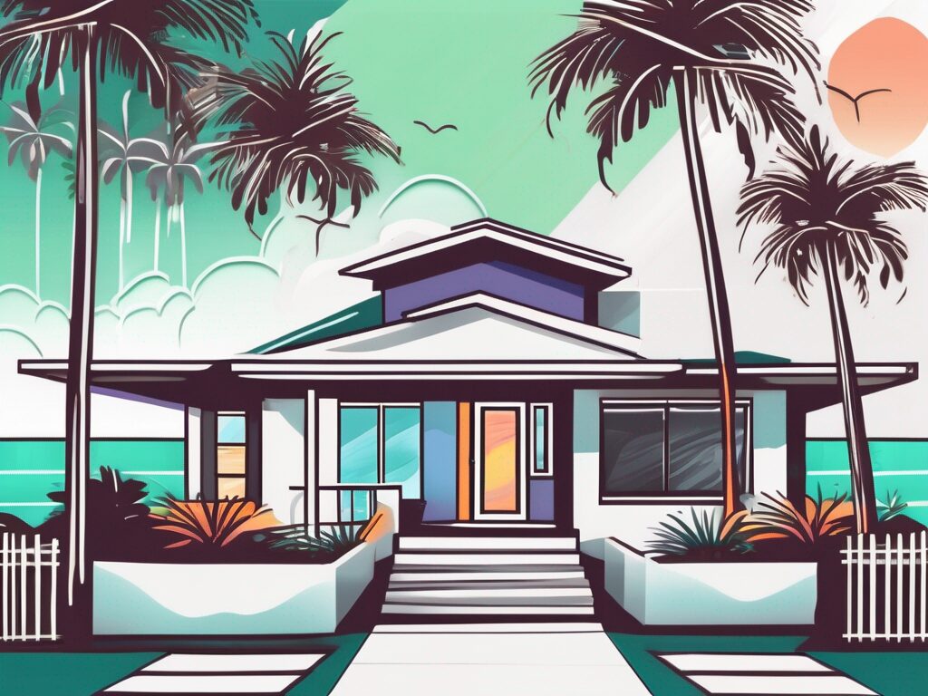 A vibrant north miami florida home with a sold sign in the front yard