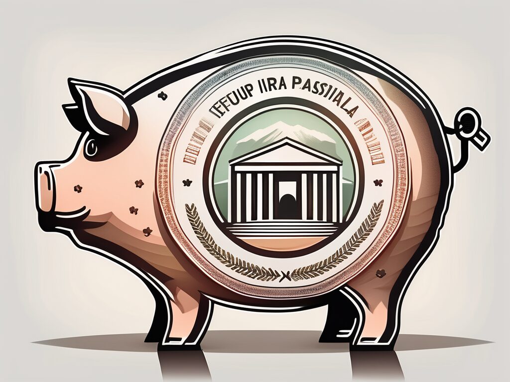 A piggy bank shaped like an ira certificate