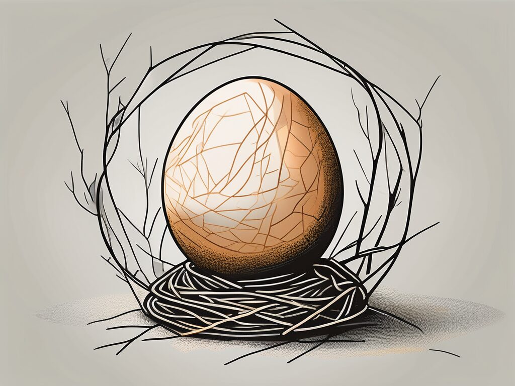 A nest egg resting securely on a simple