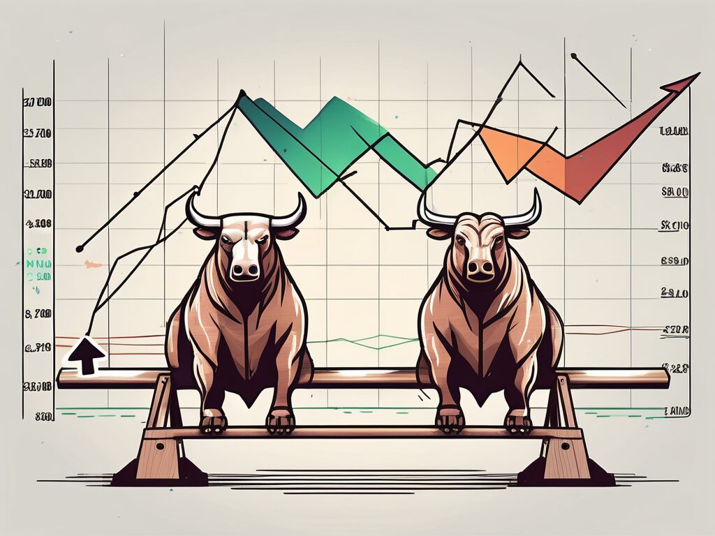 A bull and a bear on a see-saw