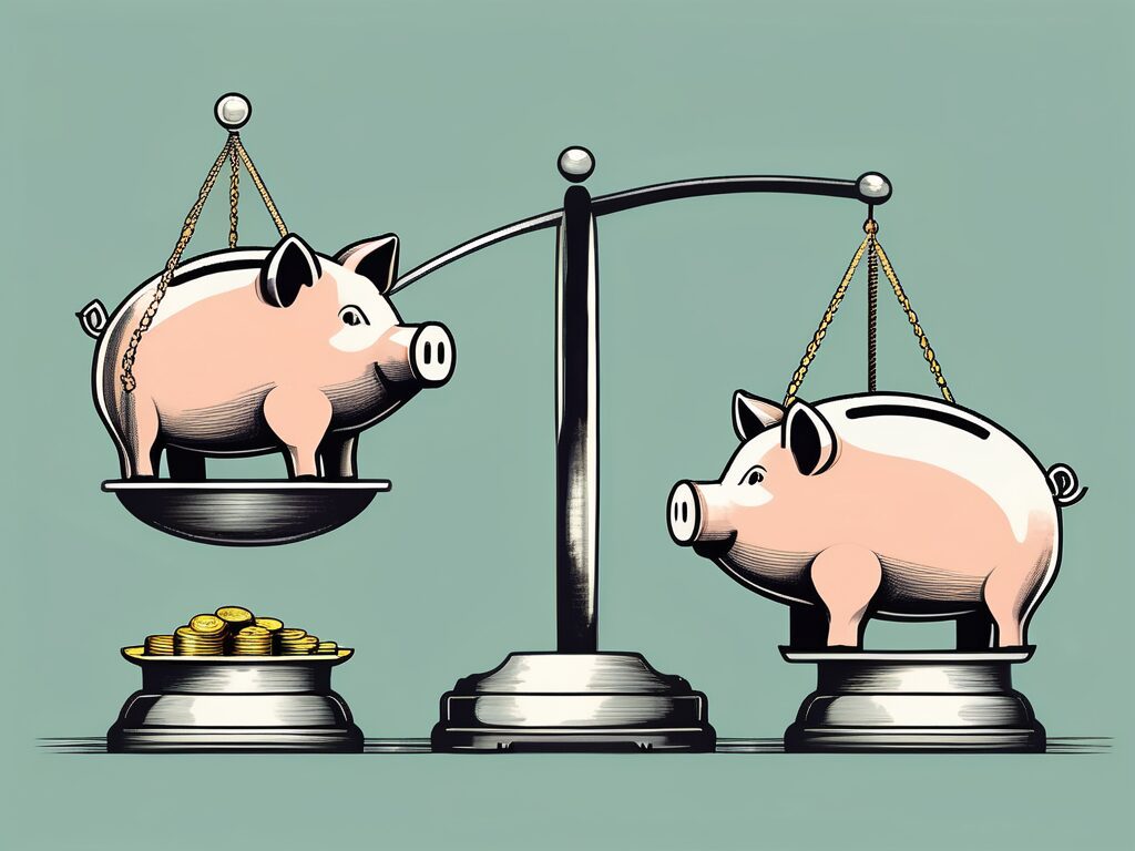 Two different piggy banks