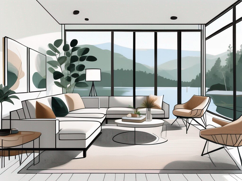 A stylishly staged home in windermere with modern furniture