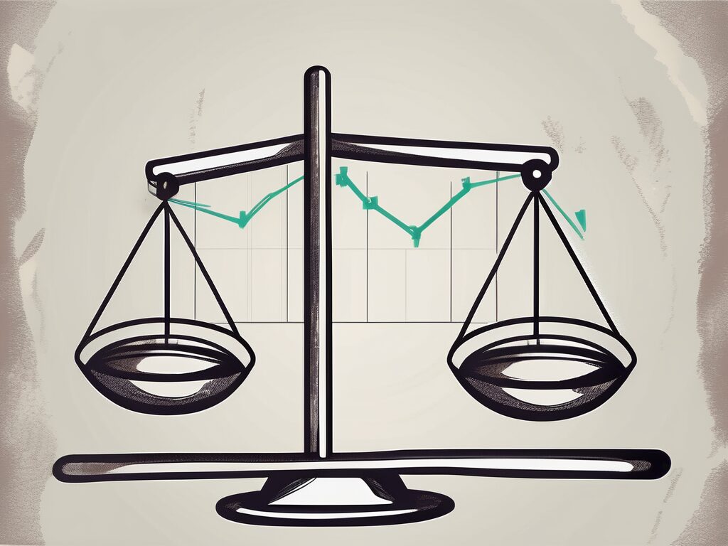 A scale balancing a stock symbol and a put option symbol