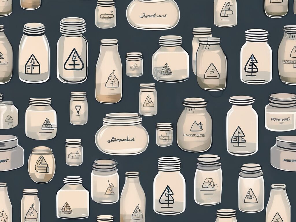 Various types of jars