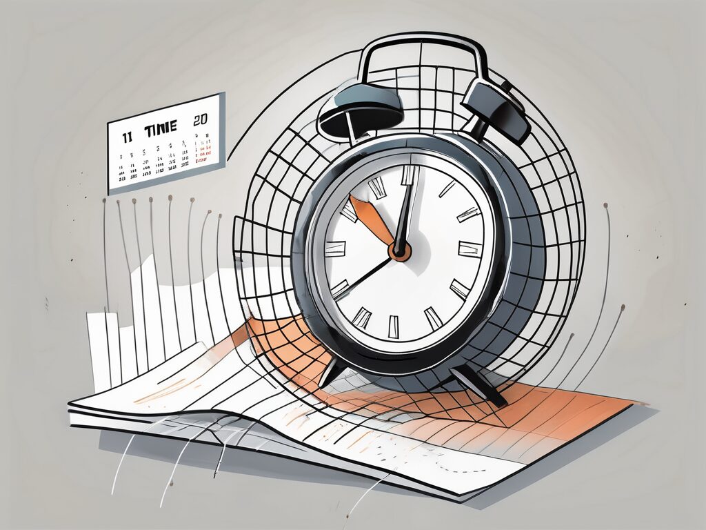 A calendar with various milestone markers