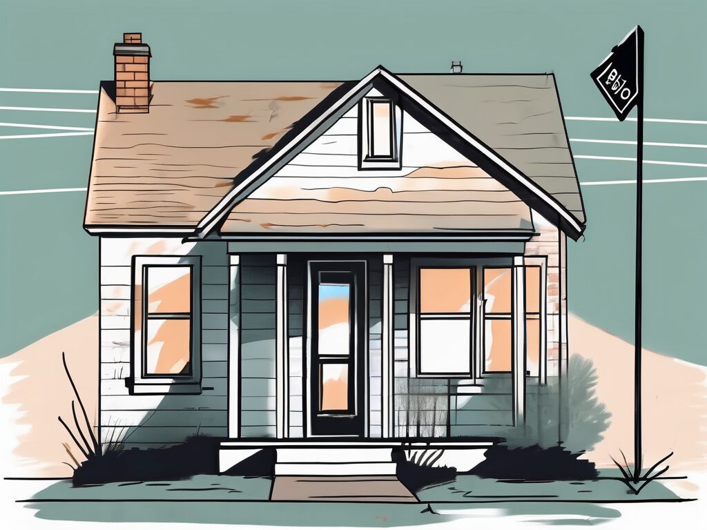 A fixer-upper house with visible signs of needing repair