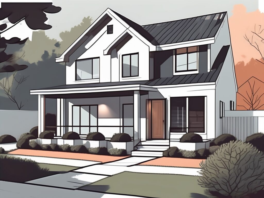 A home undergoing various improvements such as a fresh coat of paint