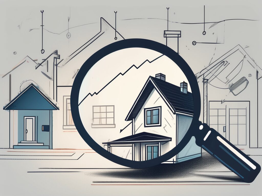 A house with a price tag hanging off it