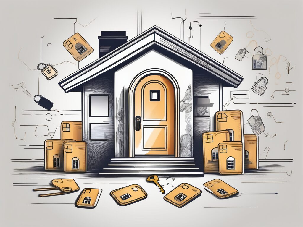 A house with a key in the door