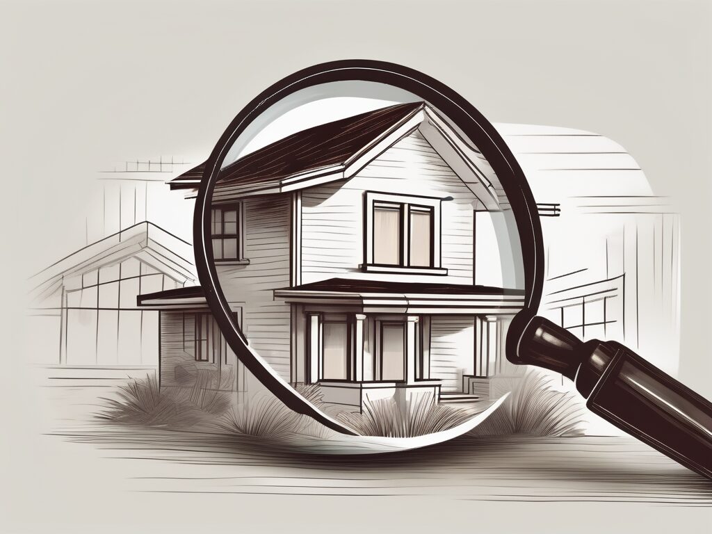 A house with a magnifying glass over it