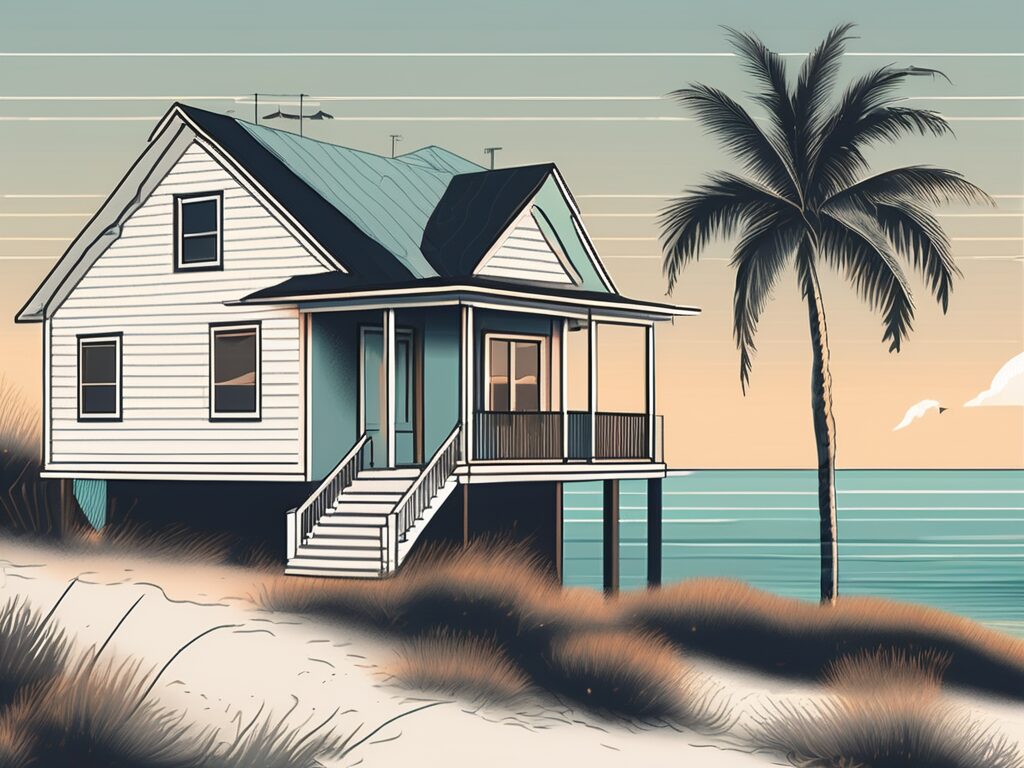A house with a 'for sale' sign on bradenton beach